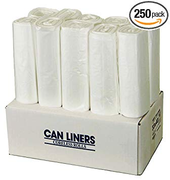 Reli. Wholesale 250 Count Trash Bags (33 Gallon) - High Density Rolls (Clear) (Can Liners, Garbage Bags...