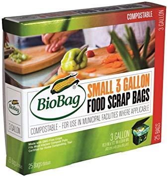 BioBag, The Original Compostable Bag, Kitchen Food Scrap Bags, ASTMD6400 Certified 100% Compostable...
