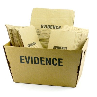 Evidence Bin, Full Of Evidence Bags