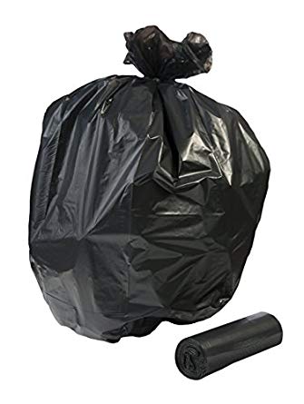 RUSB-32H, 300 count, 15 gallon strong, 24x32 inches, 0.65 full mil, black, trash liner bags, MADE IN USA