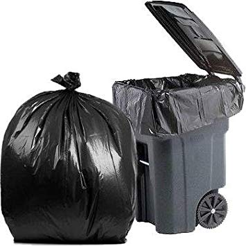 PlasticMill 100 Gallon, Black, 3 Mil, 67x79, 25 Bags/Case, Ultra Heavy Duty, Garbage Bags/Trash Can Liners/Contractor Bags.