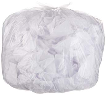AmazonBasics 45 Gallon Recycling Trash Bag, 1.1 mil, Clear, 150-Count