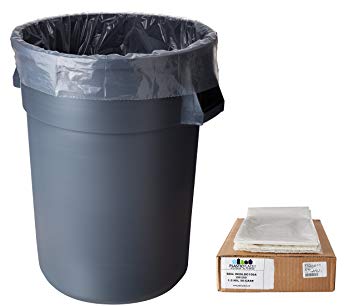 Plasticplace Clear 55 Gallon Trash Bags, 38x58, 50/Case, 1.5 Mil