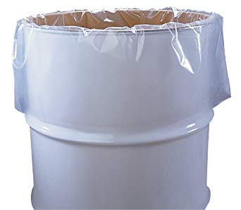 55 Gallon Clear Plastic Drum Liners, Food Grade, 38