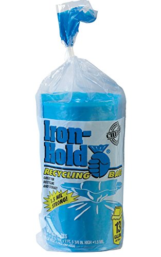 Iron Hold Recycling Bags 13 Gal. 0.70mil Blue 30 Bags / Box